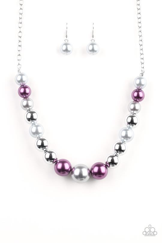 Paparazzi - Take Note - Multi Purple Necklace - Alies Bling Bar
