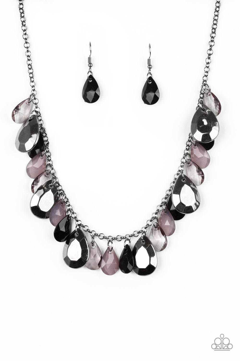 Hurricane Season - Black Necklace - Paparazzi Accessories - Alies Bling Bar