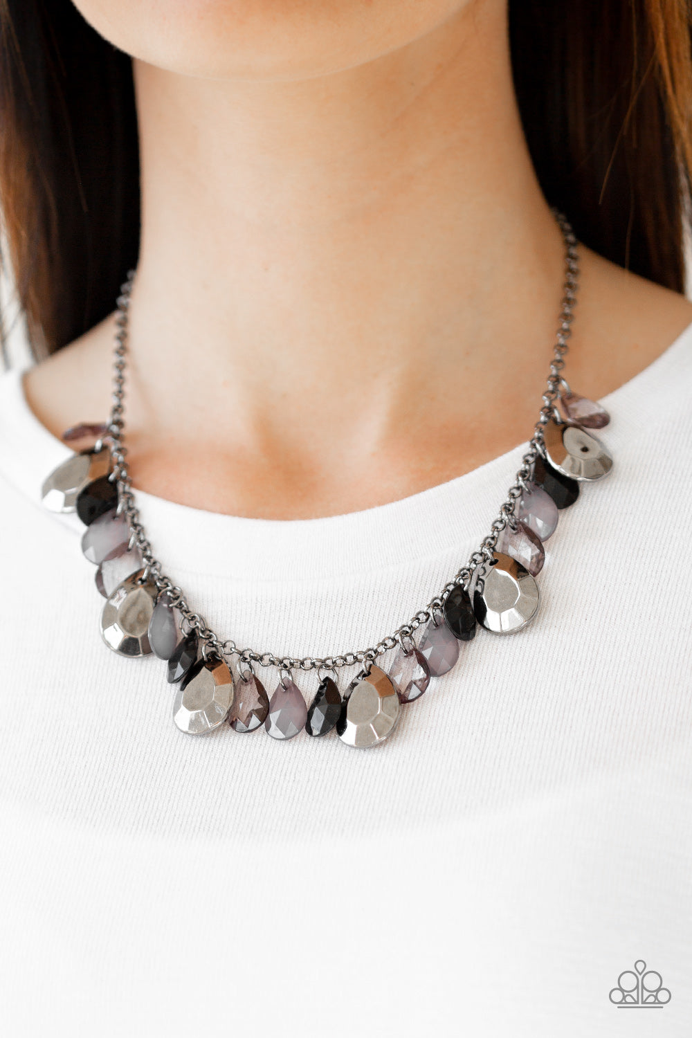 Hurricane Season - Black Necklace - Paparazzi Accessories - Alies Bling Bar