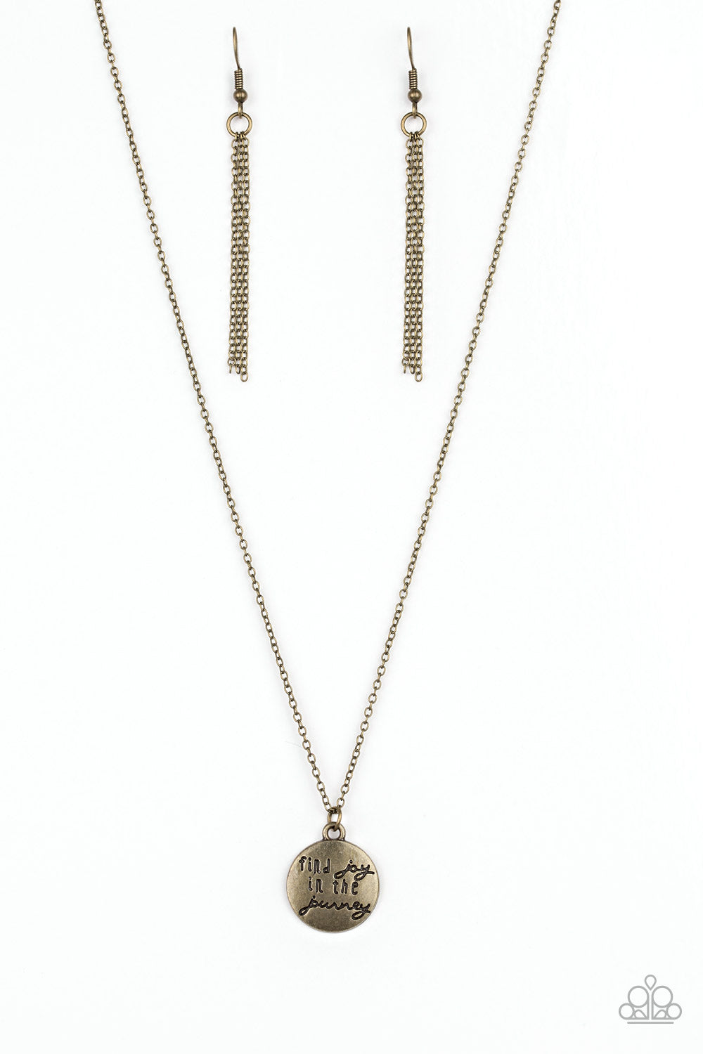 Find Joy - Brass Necklace - Paparazzi Accessories - Alies Bling Bar