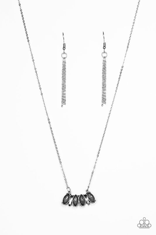 Paparazzi - Deco Decadence - Silver Necklace & Earrings - Alies Bling Bar