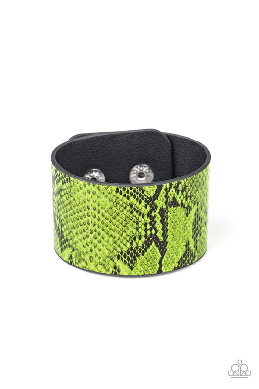 Paparazzi Accessories - Its a Jungle Out There - Green Bracelet - Alies Bling Bar