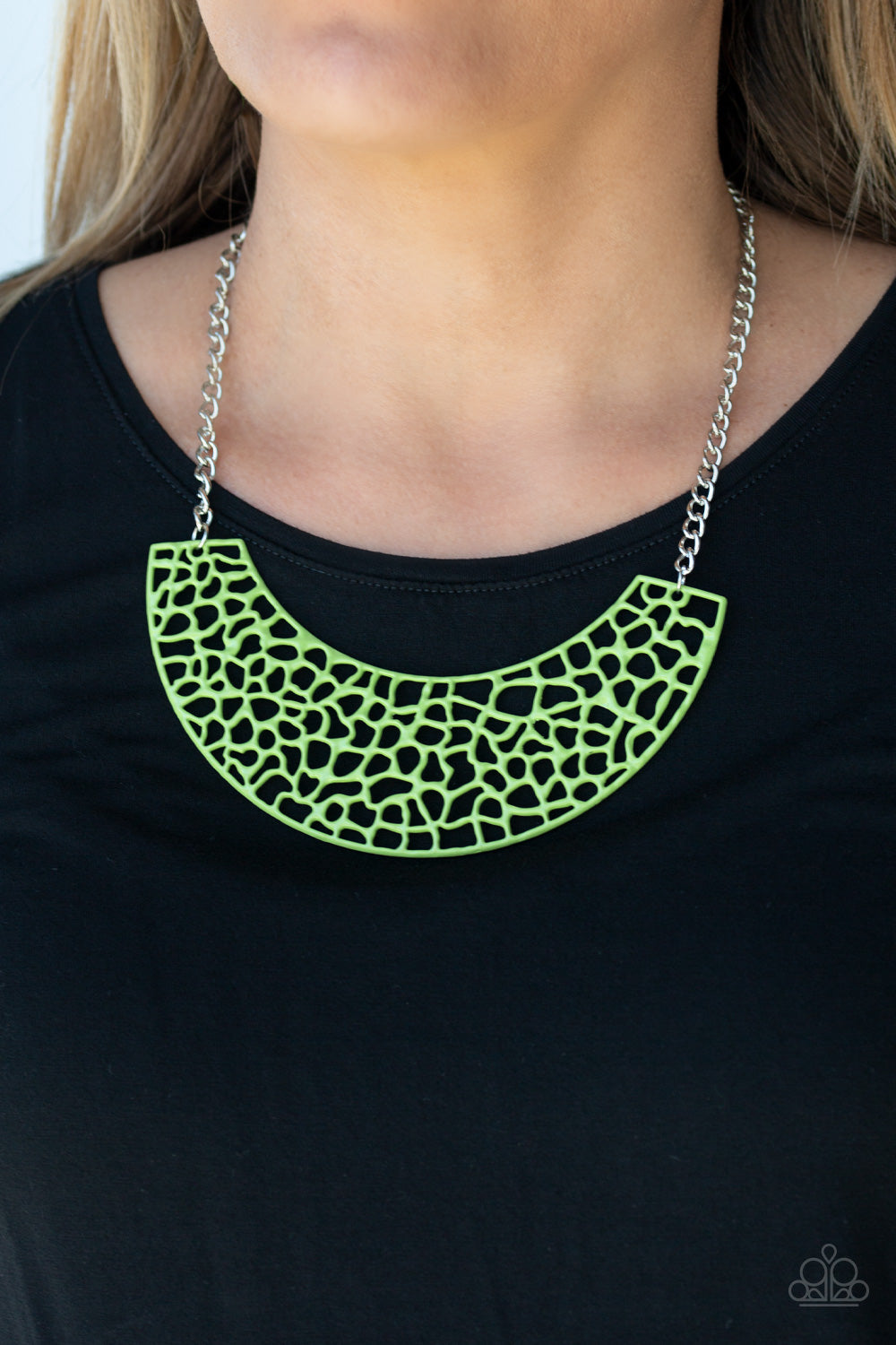 Paparazzi - Have Some Common Sense - Green Necklace - Alies Bling Bar