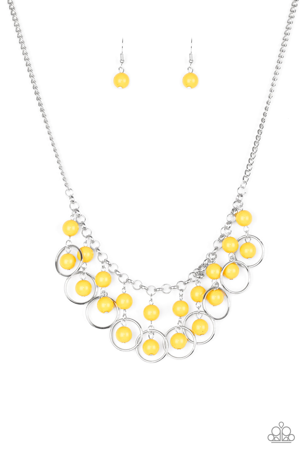 Paprazzi Really Rococo - Yellow Bead Necklace - Aliesblingbar