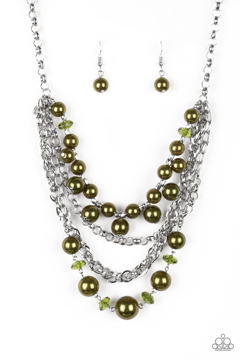 Paparazzi Accessories - Rockin Rockette - Green Necklace - Alies Bling Bar