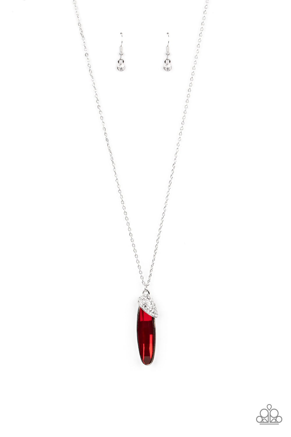 Paparazzi Accessories - Spontaneous Sparkle - Red Necklace - Alies Bling Bar