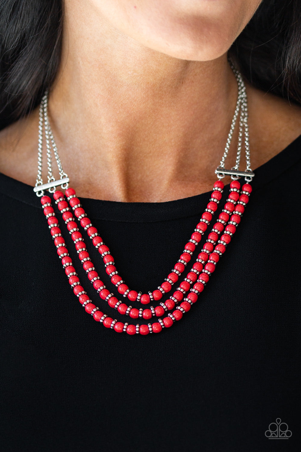 Paparazzi Accessories - Terra Trails - Red Necklace - Alies Bling Bar