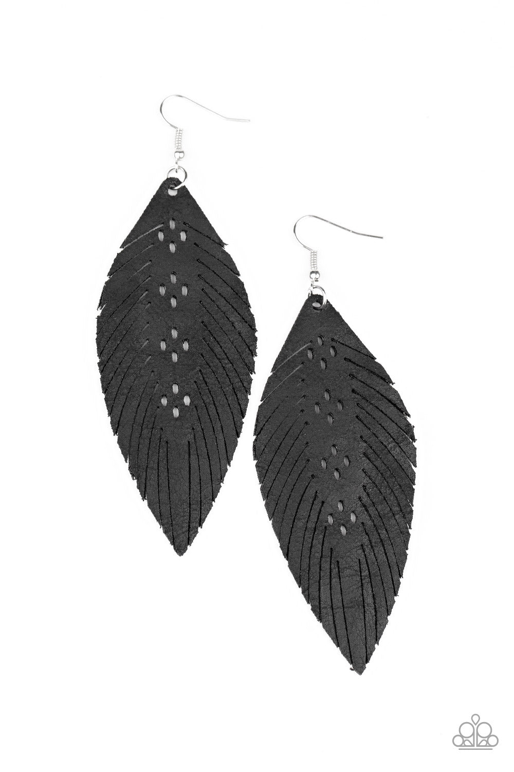 Paparazzi Accessories - Wherever The Wind Takes Me - Black Earrings - Alies Bling Bar