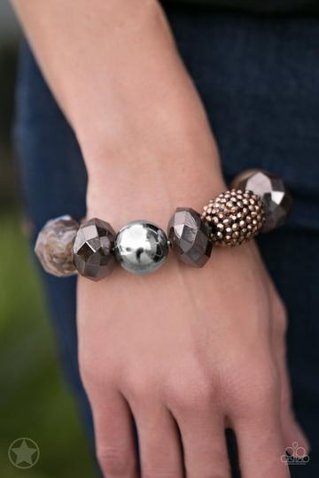 Paparazzi All Cozied Up - Brown Bracelet - Blockbuster Exclusive - Alies Bling Bar