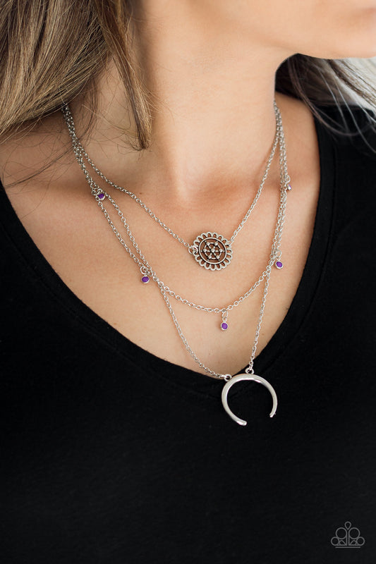 Paparazzi - Lunar Lotus - Purple Necklace - Alies Bling Bar