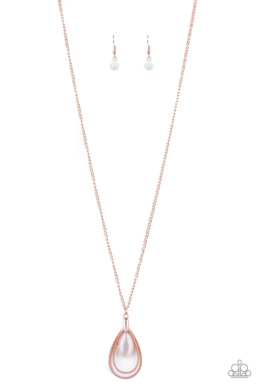 Teardrop Tranquility - Copper Necklace  - Paparazzi Accessories - Alies Bling Bar