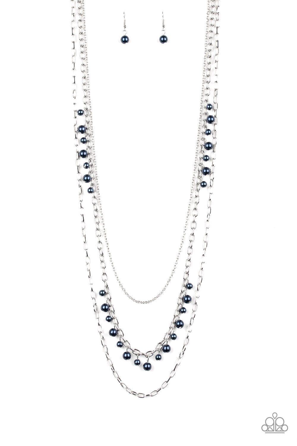 Paparazzi - Pearl Pageant None- Blue Necklace - Alies Bling Bar