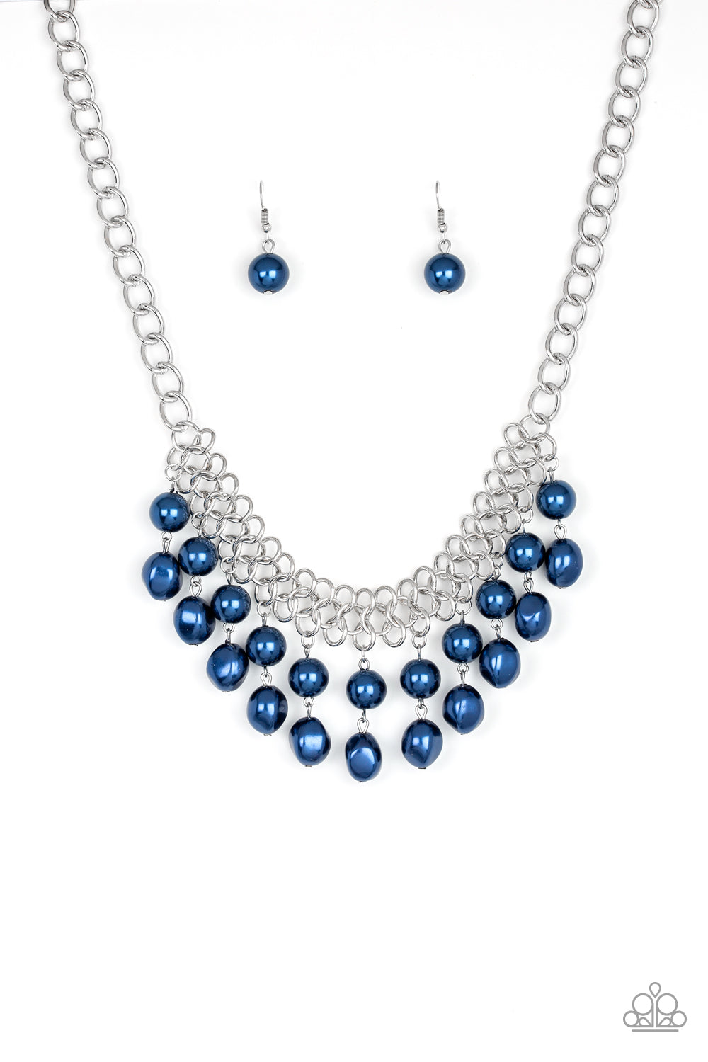 Paparazzi - 5th Avenue Fleek - Blue Necklace & Earrings - Alies Bling Bar