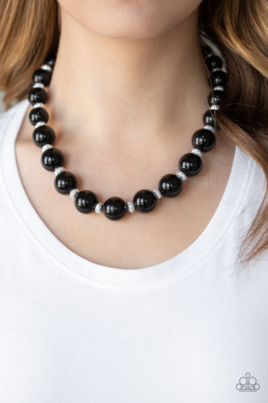 Uptown Heiress - Black Necklace - Paparazzi Accessories - Alies Bling Bar