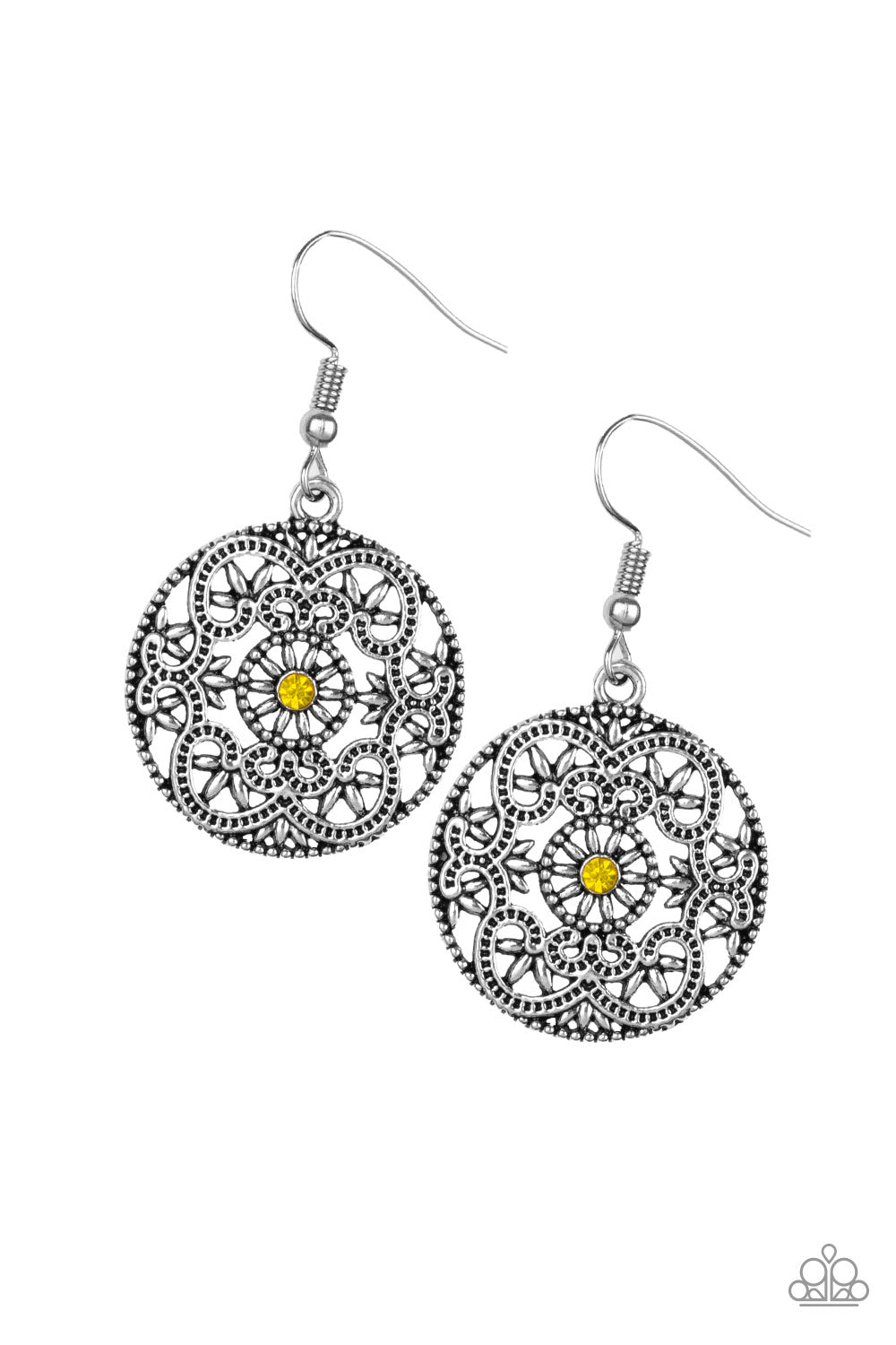 Paparazzi Accessories - Rochester Royale - Yellow Earrings - Alies Bling Bar