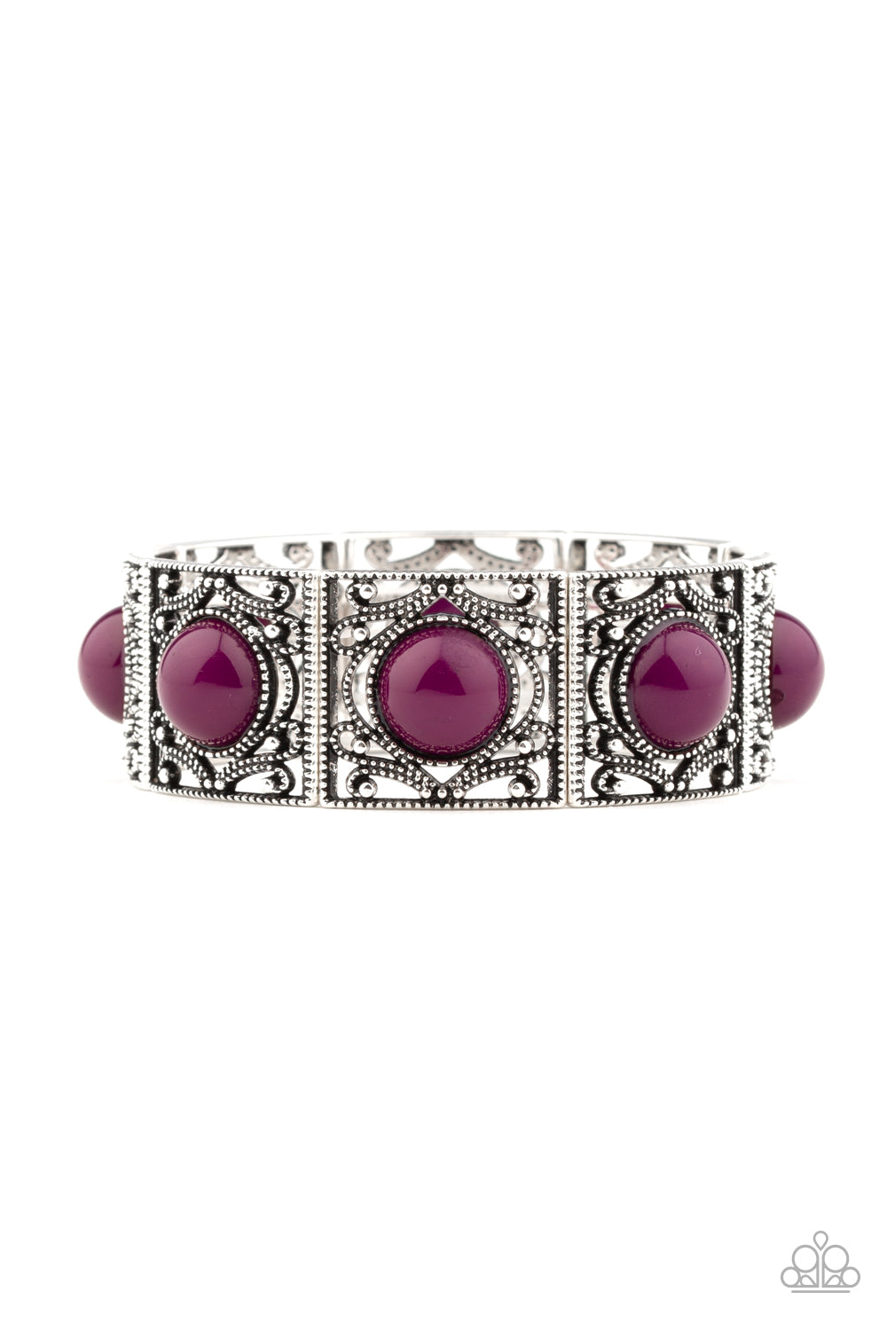 Paparazzi Victorian Dream - Purple Stretchy Bracelet - Alies Bling Bar