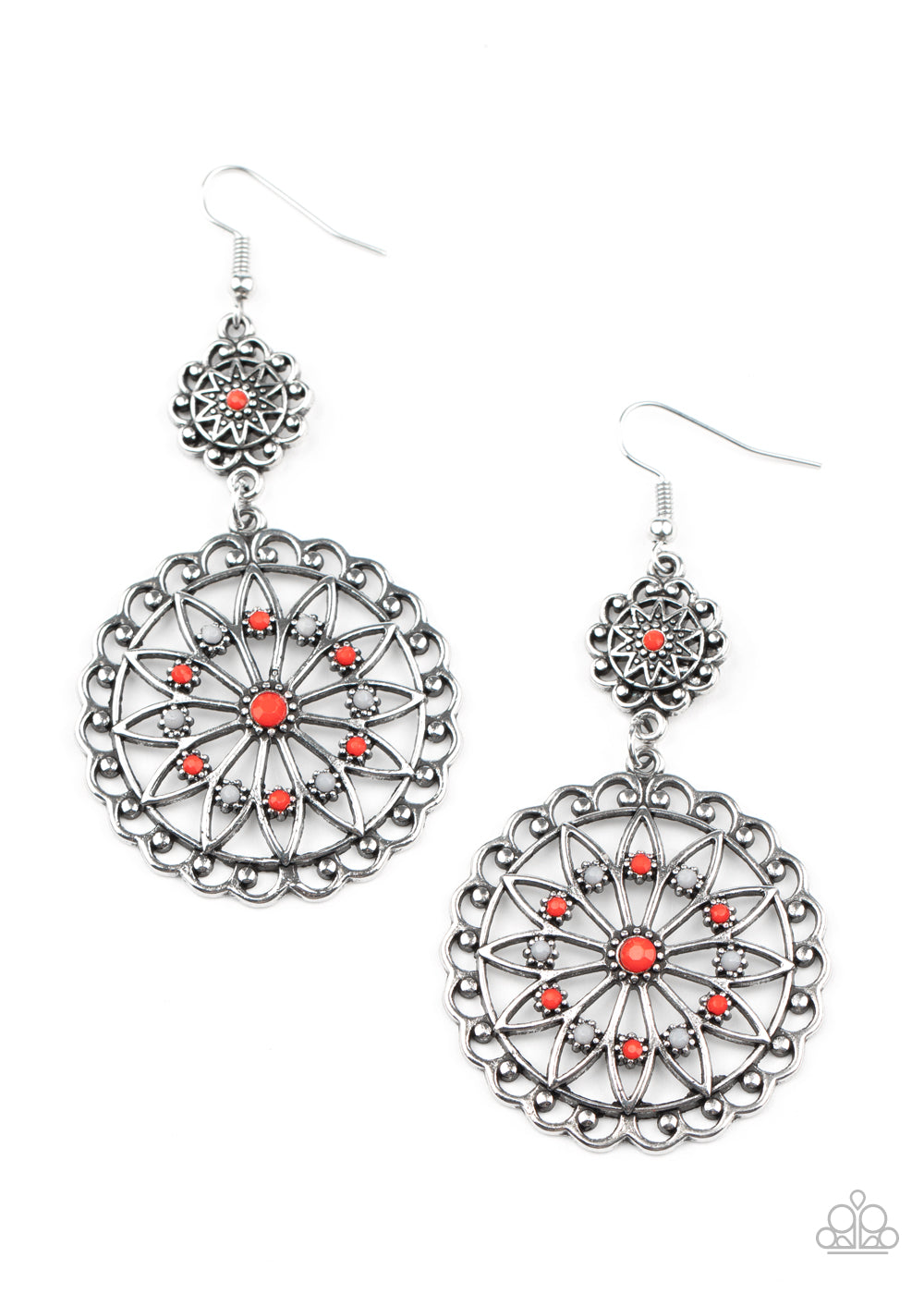 Paparazzi Accessories - Beaded Brilliance - Red Earrings - Alies Bling Bar