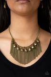 Paparazzi - Bragging Rights - Brass Necklace - Alies Bling Bar