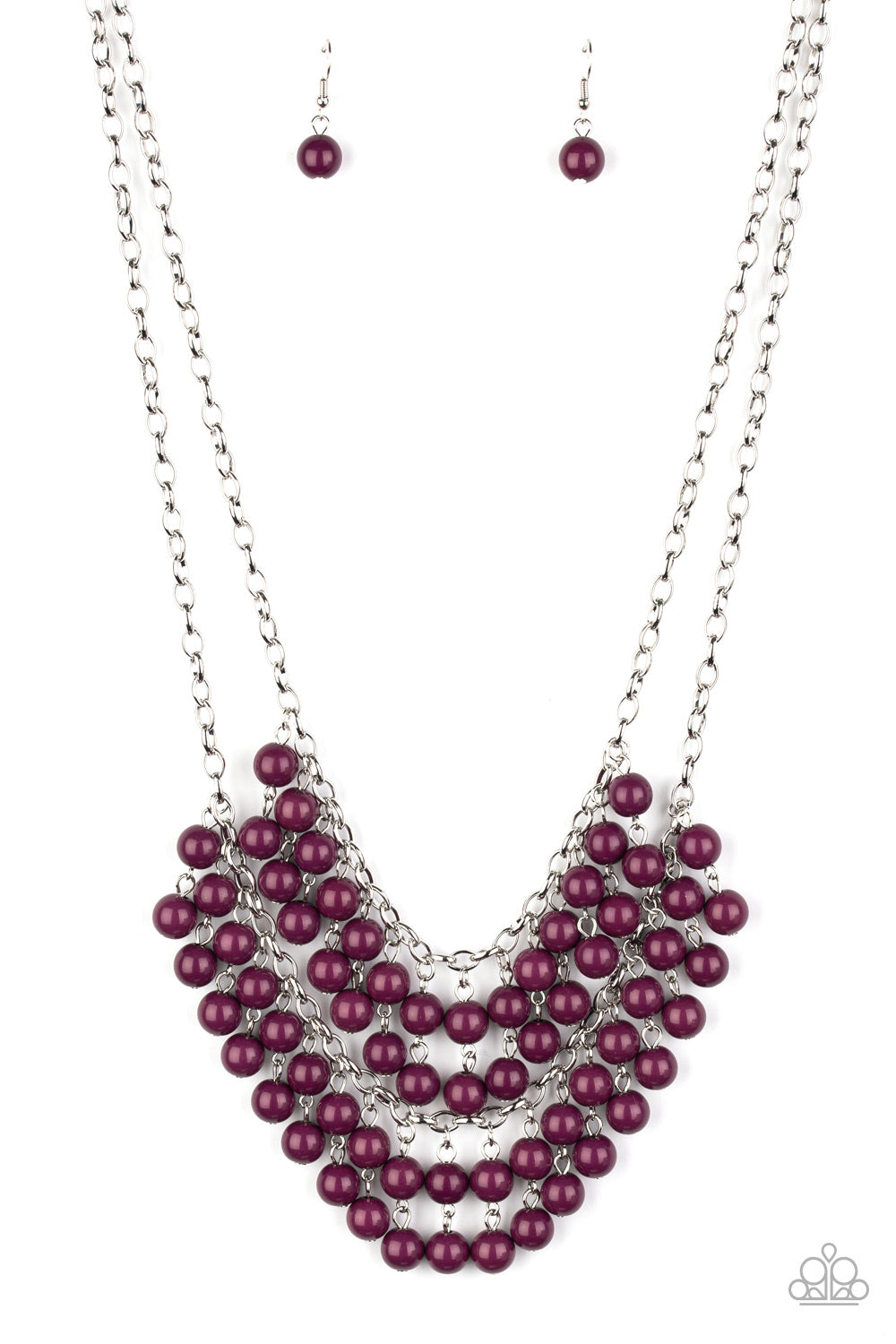 Paparazzi Accessories - Bubbly Boardwalk - Purple Necklace - Alies Bling Bar