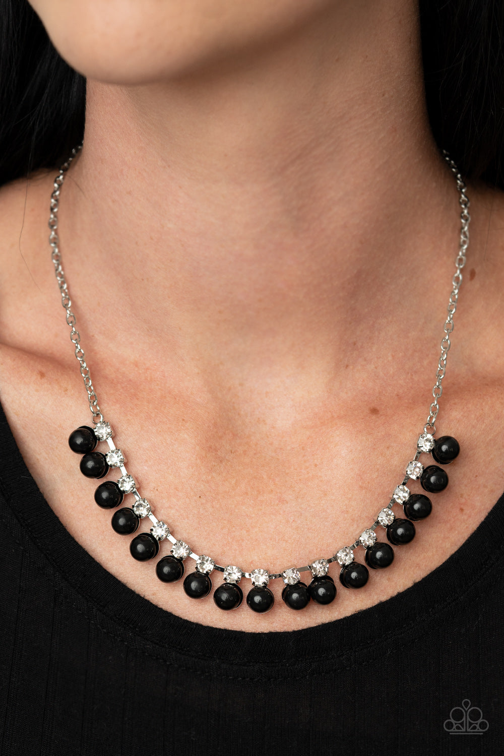 Paparazzi Accessories - Frozen in TIMELESS - Black Necklace - Alies Bling Bar
