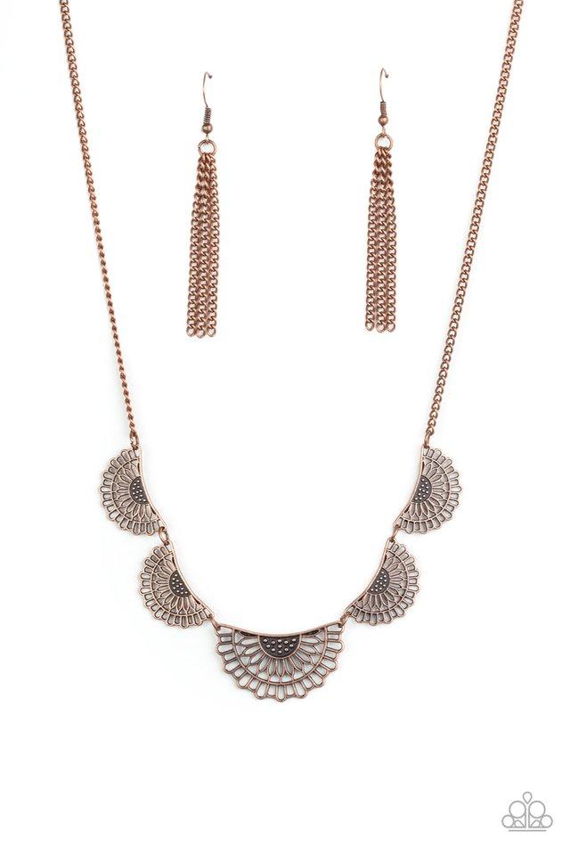 Paparazzi -  Fanned Out Fashion - Copper Necklace - Alies Bling Bar
