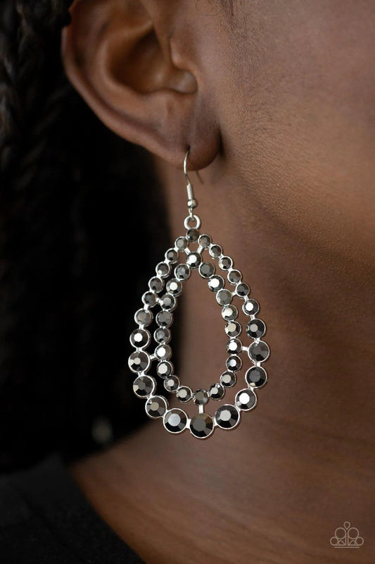 Glacial Glaze - Silver Earrings - Paparazzi Accessories - Alies Bling Bar