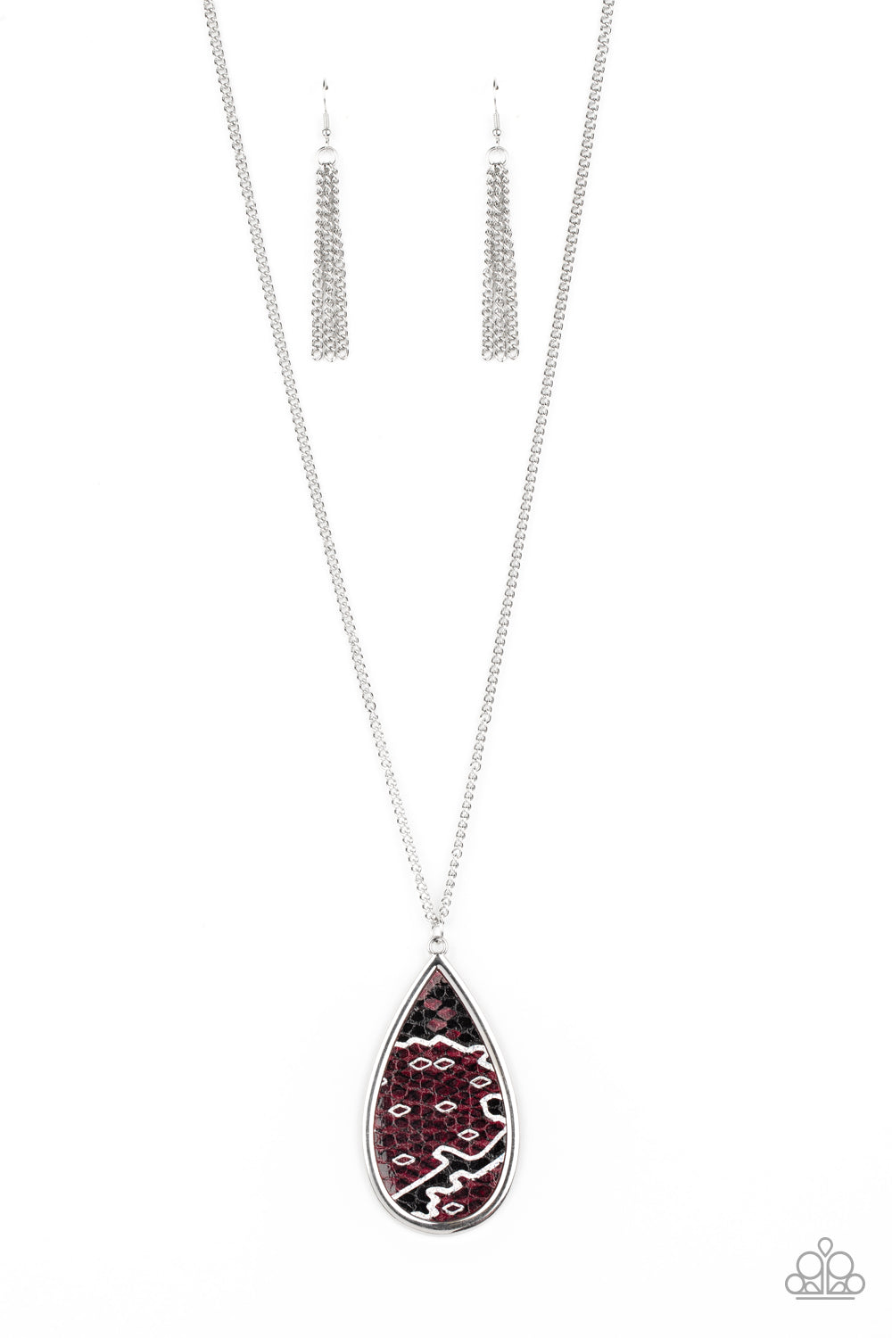 Paparazzi Artificial Animal - Purple Leather Teardrop Necklace - Alies Bling Bar