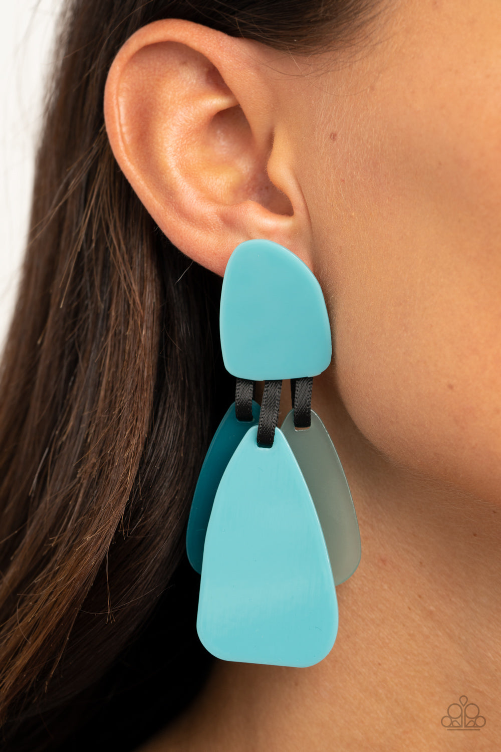 Paparazzi Accessories - All FAUX One - Blue Earrings - Alies Bling Bar