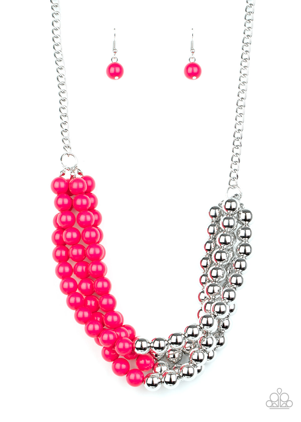 Paparazzi - Layer After Layer - Pink Necklace - Alies Bling Bar