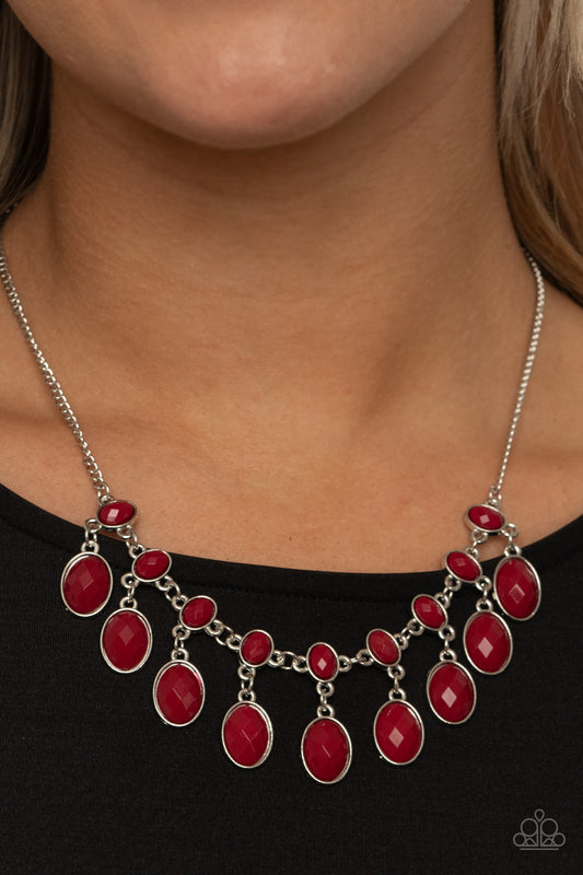 Paparazzi Accessories - Lady of the POWERHOUSE - Red Necklace - Alies Bling Bar