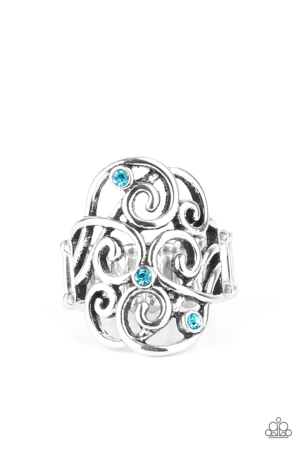 Paparazzi - FRILL Out! - Blue Ring - Alies Bling Bar