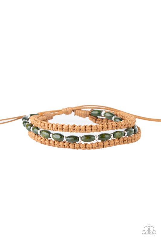 Paparazzi - Refreshingly Rural - Green Bracelet - Alies Bling Bar