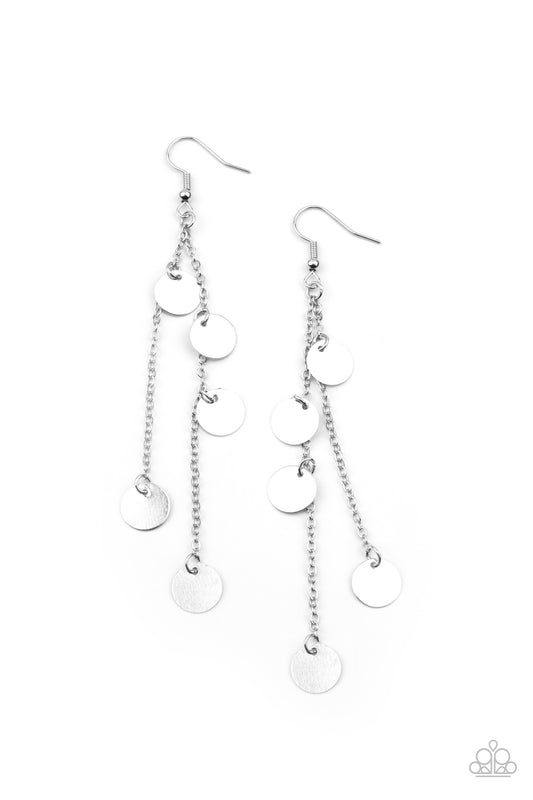 Paparazzi- Take A Good Look - Silver Earrings - Alies Bling Bar