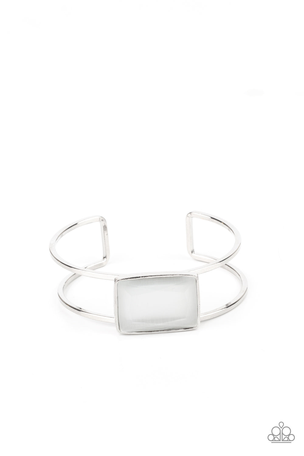 Rehearsal Refinement - White Cuff Bracelet - Alies Bling Bar