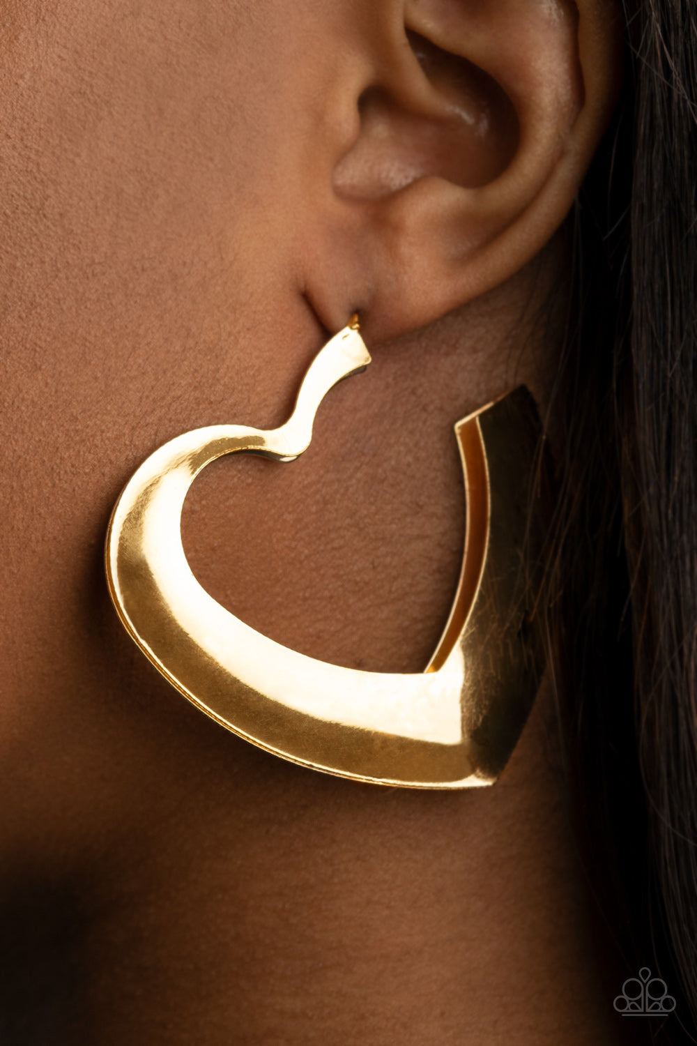 Paparazzi - Heart-Racing Radiance - Gold Earrings- Alie's Bling Bar