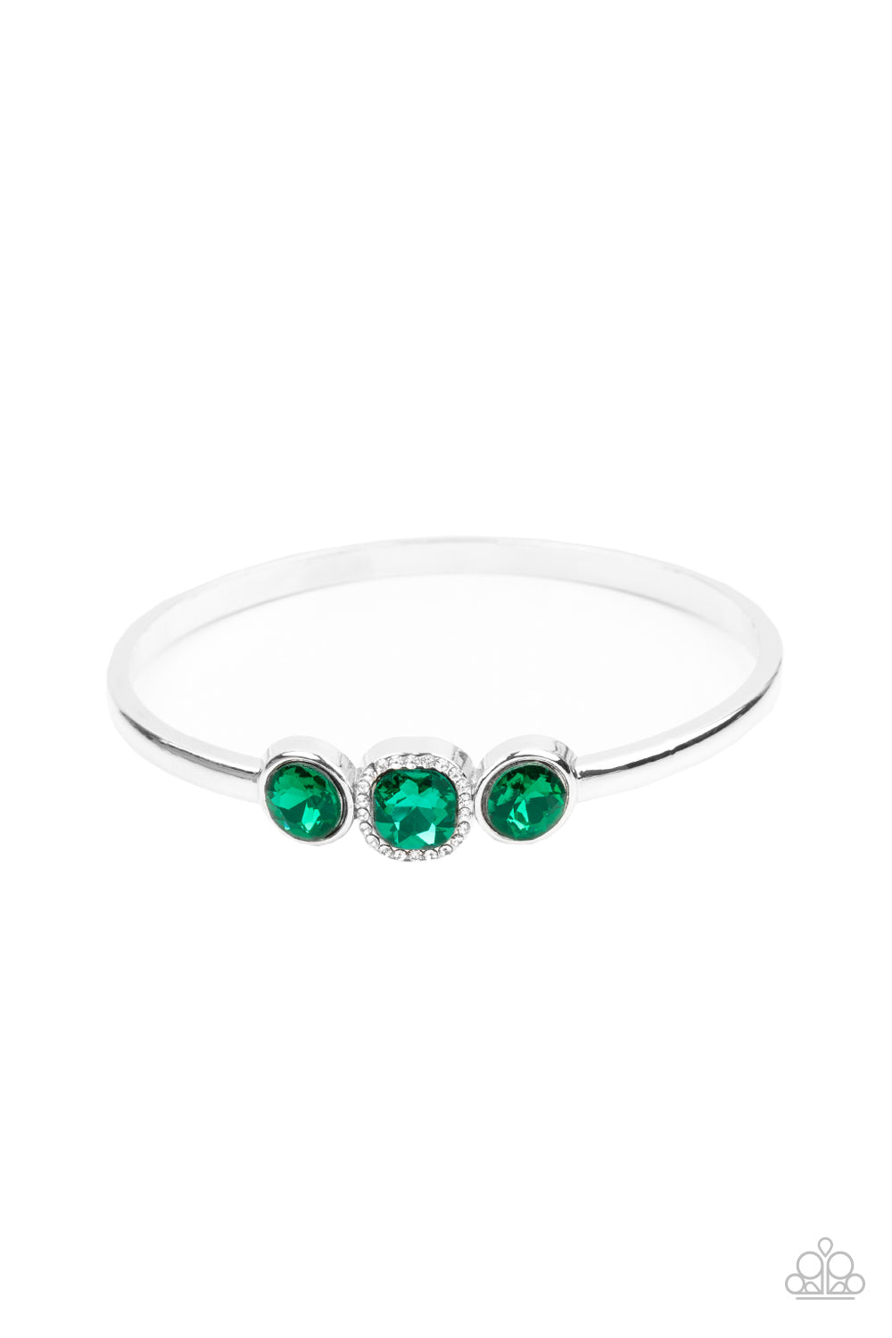 Royal Demands - Green Bracelet - Paparazzi Accessories - Alies Bling Bar