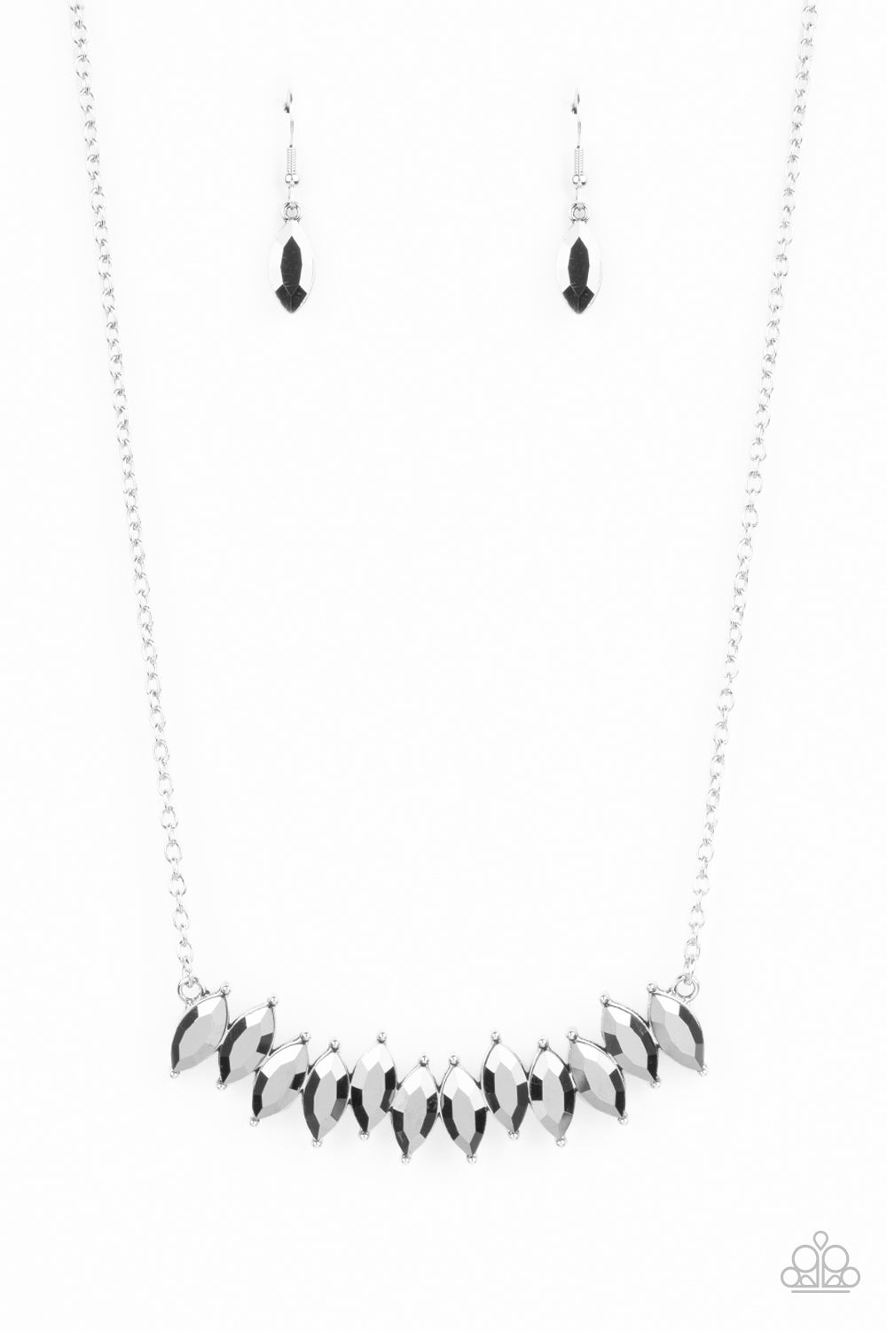 Paparazzi -Icy Intensity - Silver Necklace - Alies Bling Bar