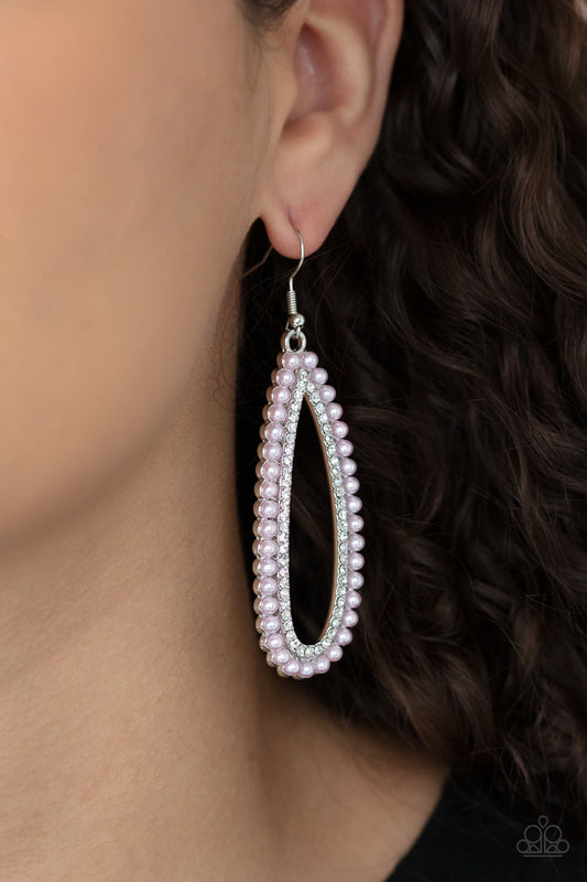 Paparazzi Accessories - Glamorously Glowing - Pink Earrings - Alies Bling Bar