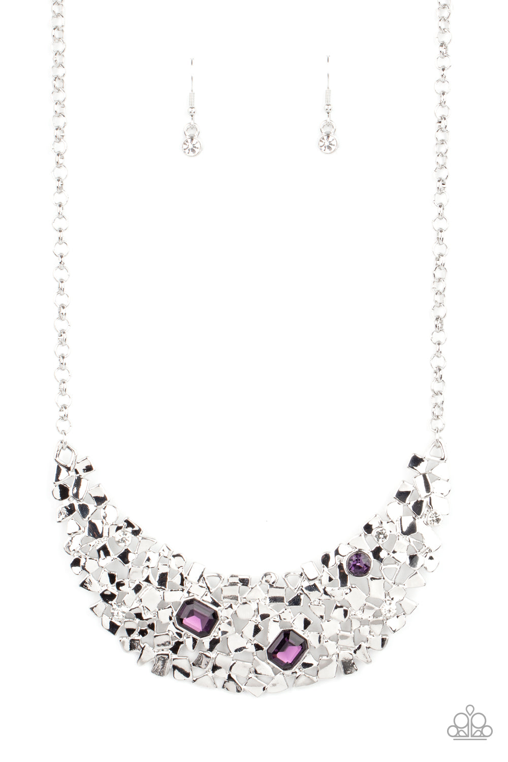 Paparazzi - Fabulously Fragmented - Purple  Necklace - Alies Bling Bar