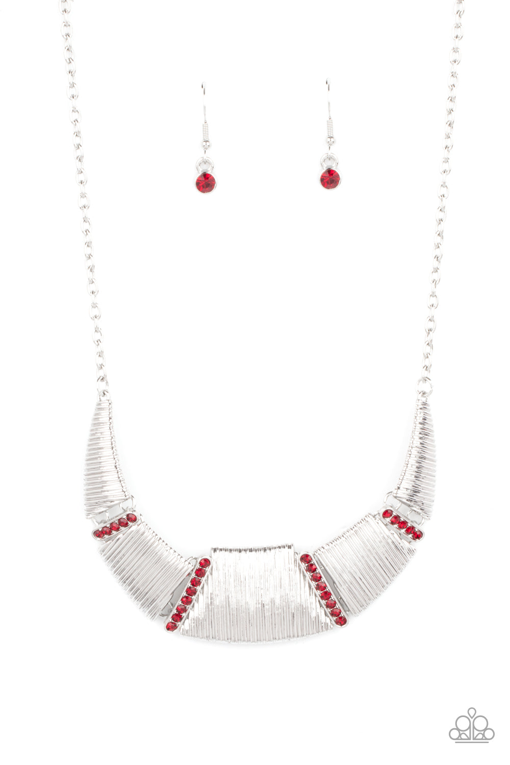 Paparazzi - Going Through Phases - Red Necklace - Alies Bling Bar
