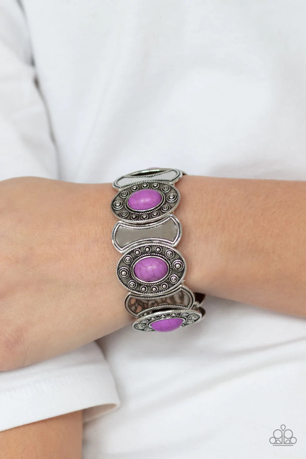 Desert Relic - Purple Bracelet - Paparazzi Accessories - Alies Bling Bar