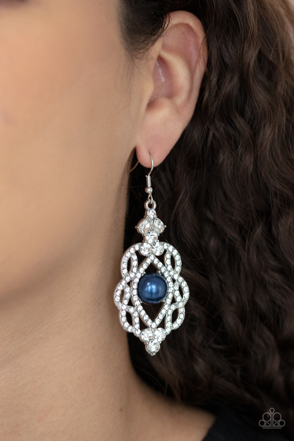 Paparazzi - Rhinestone Renaissance - Blue Earrings - Alies Bling Bar