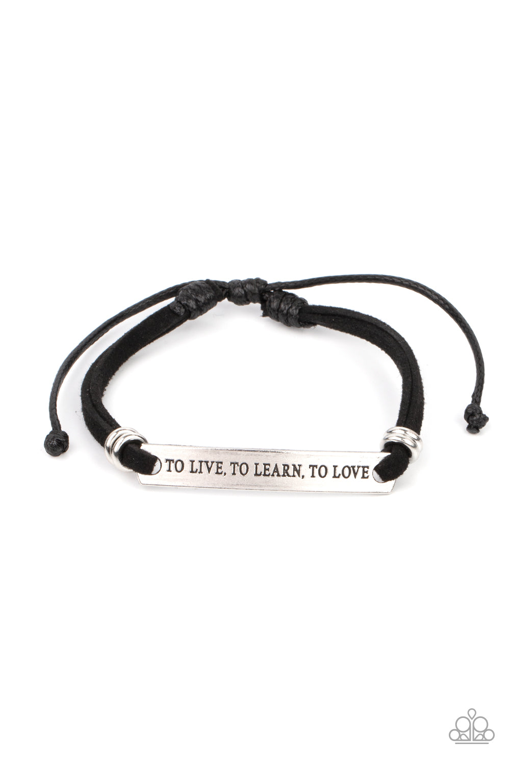 Paparazzi - To Live, To Learn, To Love - Black Bracelet - Alies Bling Bar