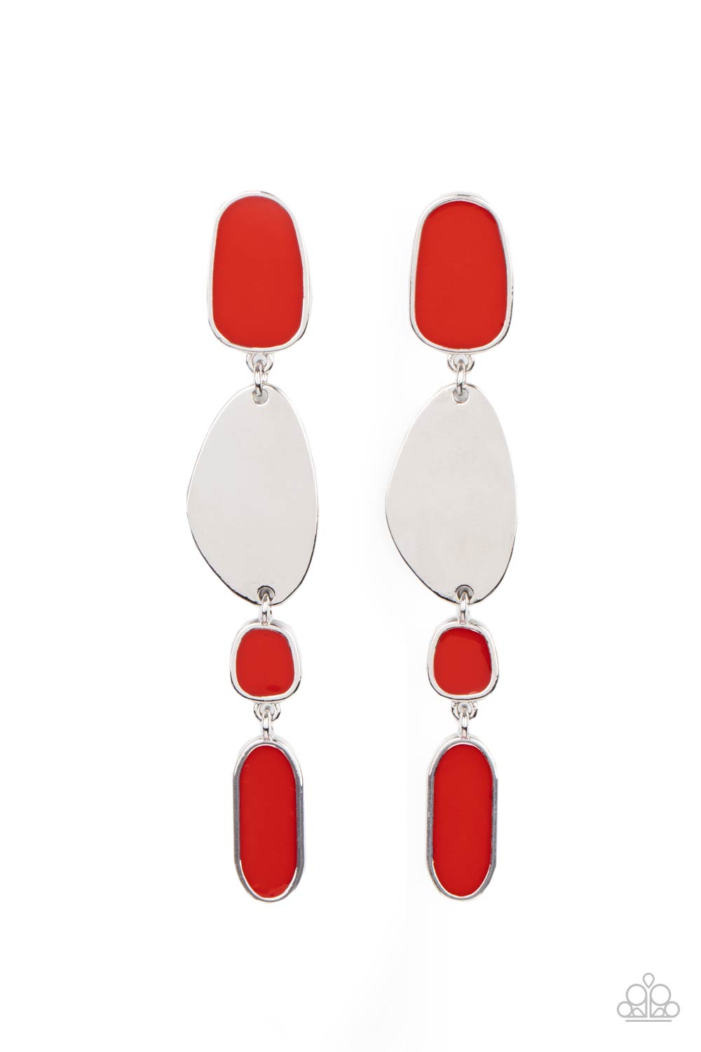 Paparazzi Accessories - Deco by Design - Red Earrings - Alies Bling Bar