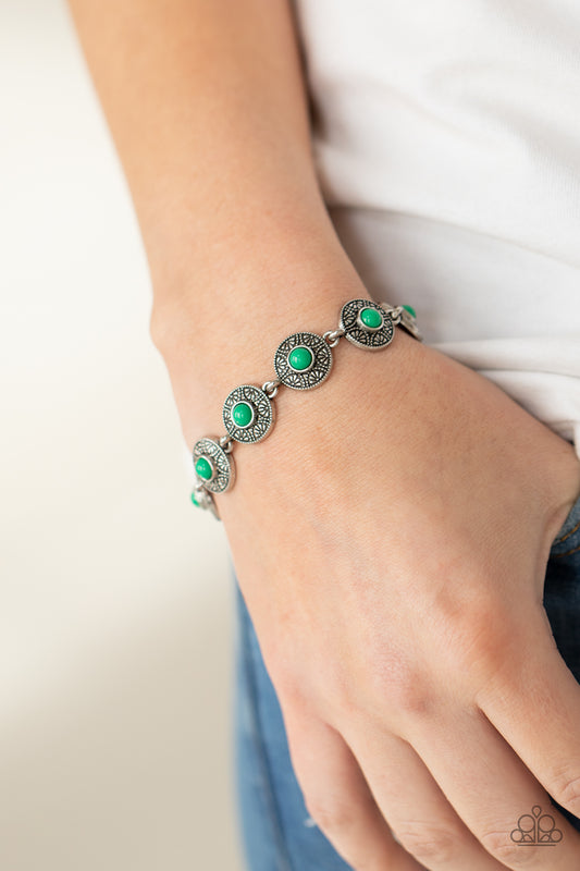 Paparazzi - Springtime Special - Green Bracelet - Alies Bling Bar