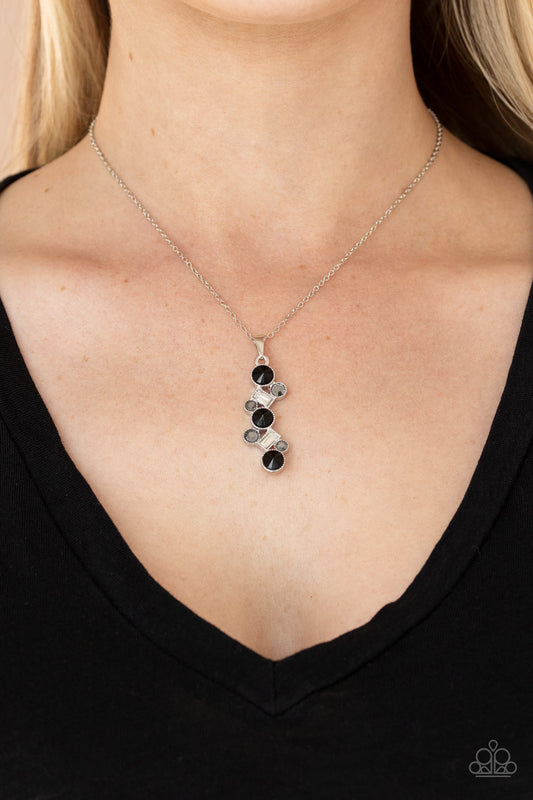 Paparazzi -Classically Clustered - Black Necklace - Alies Bling Bar