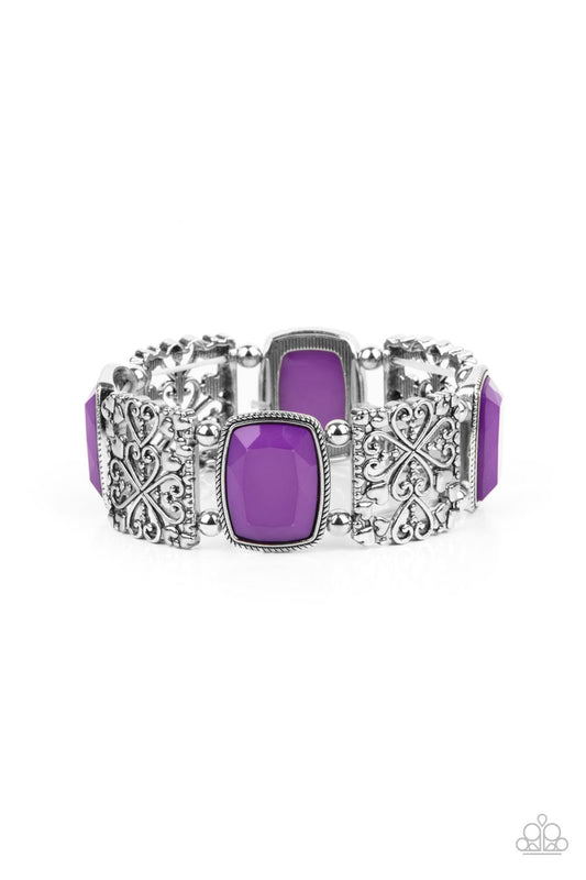 Paparazzi - Colorful Coronation - Purple Bracelet - Alies Bling Bar