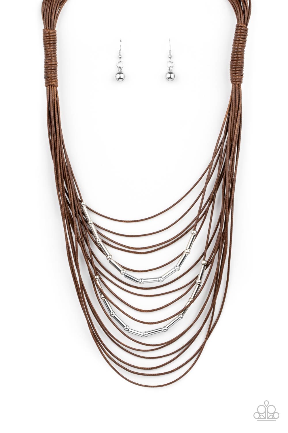 Nice CORD-ination - Brown Necklace - Paparazzi Accessories - Alies Bling Bar