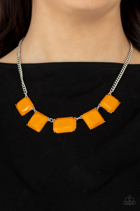 Paparazzi - Instant Mood Booster - Orange Necklace - Alies Bling Bar