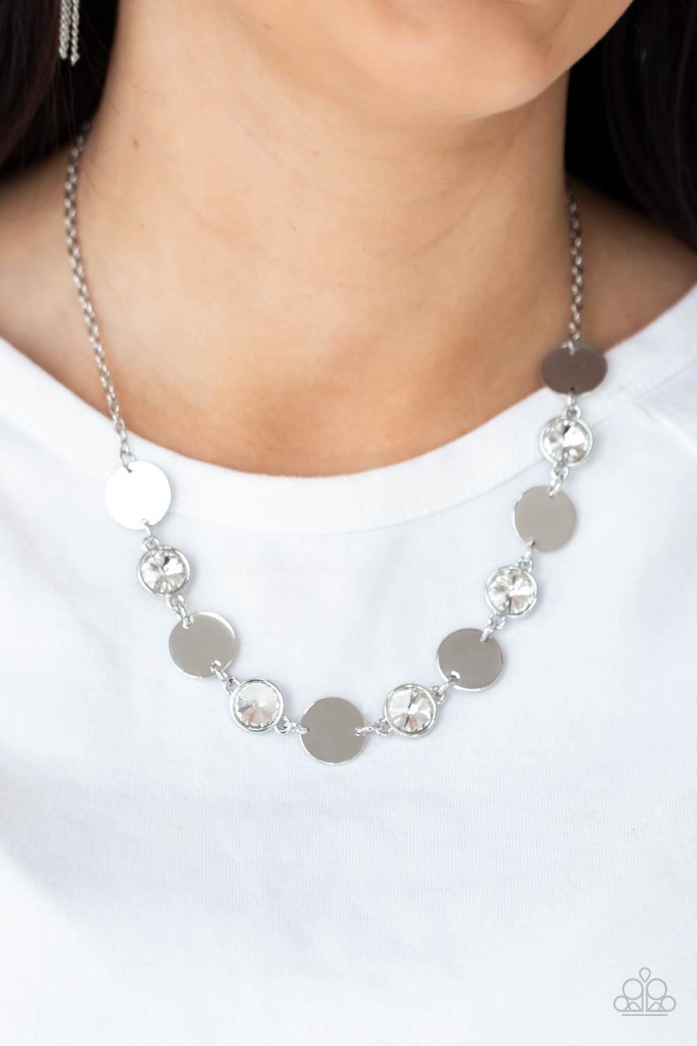 Paparazzi - Refined Reflections - White Necklace